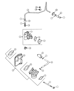Fuel System Diagram and Parts List for 4815F-PRO 556C465M100 Cub Cadet Lawn Mower